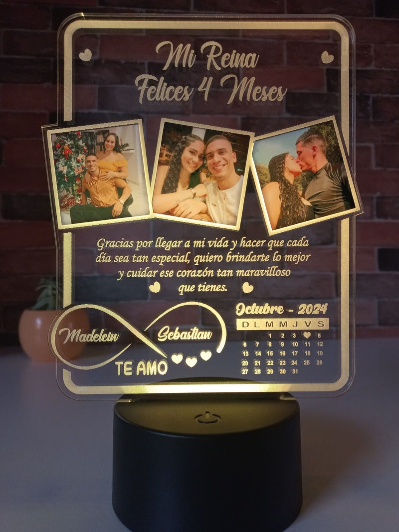 Lámpara Calendario Personalizada – Opción 2